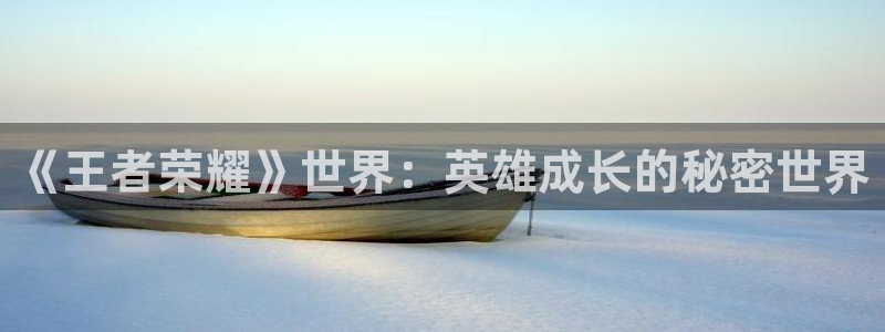 杜邦娱乐app：《王者荣耀》世界：英雄成长的秘密世界